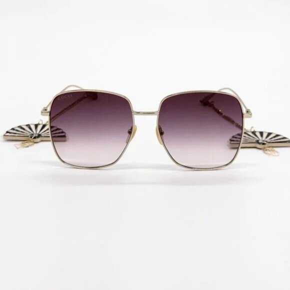 NEW GUCCI SUNGLASSES WITH EARRINGS GOLD WOMEN GUCCI GG1031S 010 main image 4